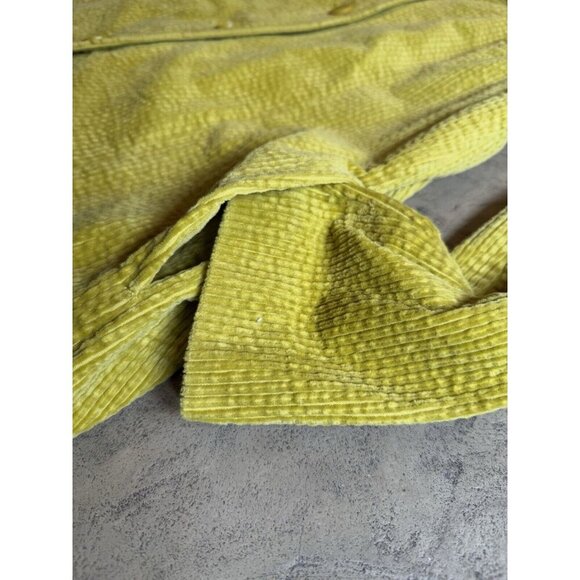 J Jill Women's Corduroy Shacket Size Petite Small Green Yellow - Picture 7 of 10